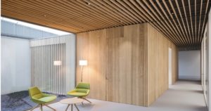 ambiente interior con madera thermopine